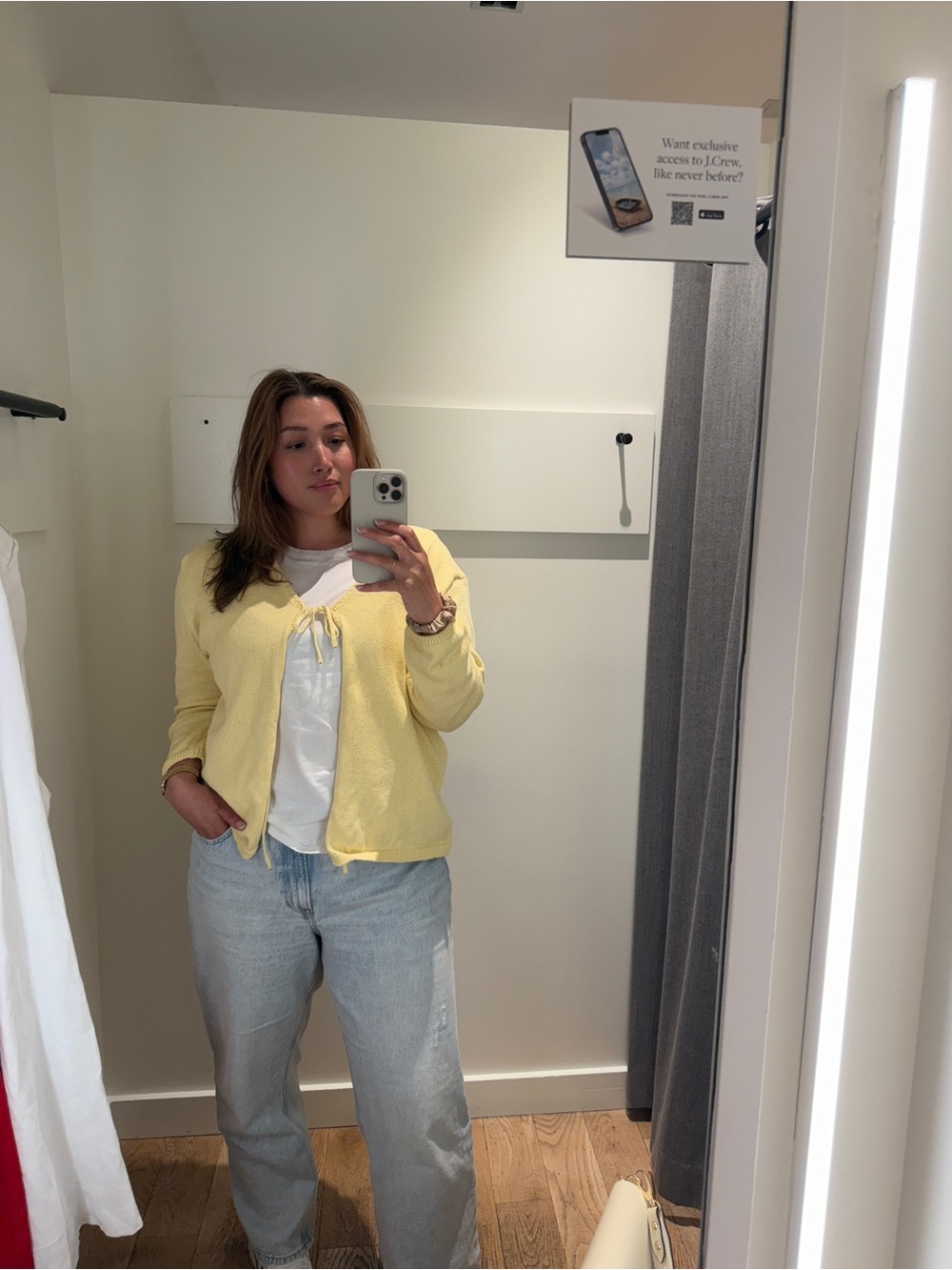 ASOS Light Yellow Tie-Front Cardigan Sweater